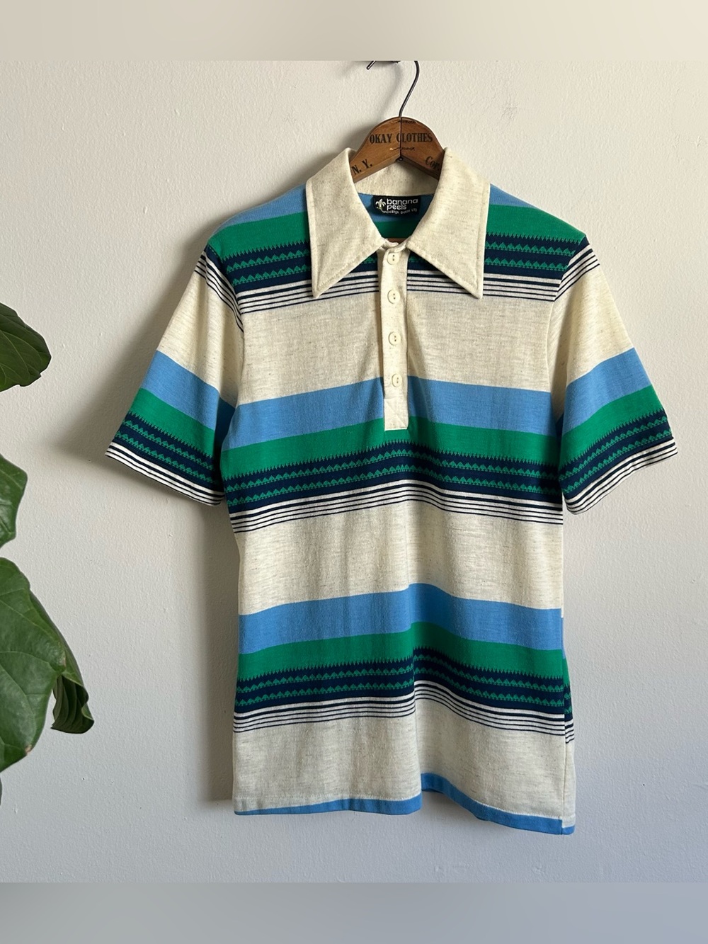 70's Striped Polo Shirt
